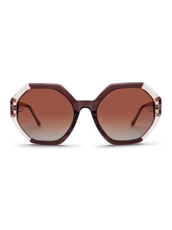 Ann Taylor Accessories - NEW!! Ann Taylor ATP923 C03 Octagonal Translucent Dark Rose Sunglasses Authentic